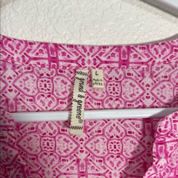 Pink Patterned Women's Top L - Picture 4 of 8
